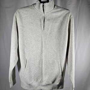 Cremieux Mens Heather Grey 1/4 Zip Fleece Pullover Size L
